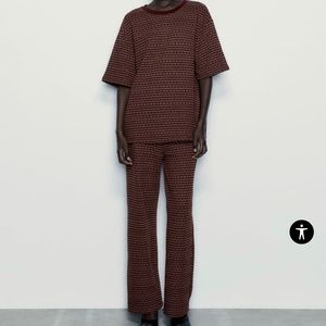 Zara textured jacquard set
